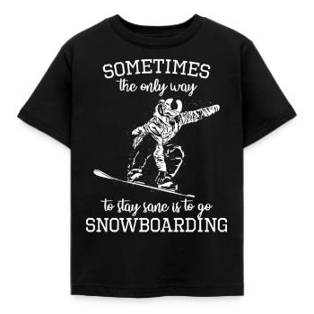 Snowboard Snowboard Snowboarder - T-shirt Enfant - noir - Devant - AI Model Kid Female (0cm)