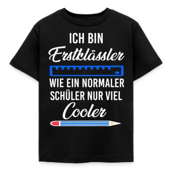 Einschulung - Grundschule - Schulkind | Geschenk - Kinder T-Shirt - Schwarz - Vorne - AI Model Kid Female (0cm)