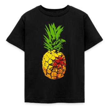 Pineapple Beach Pineapple - Kids' T-Shirt - black - Front - AI Model Kid Female (0cm)