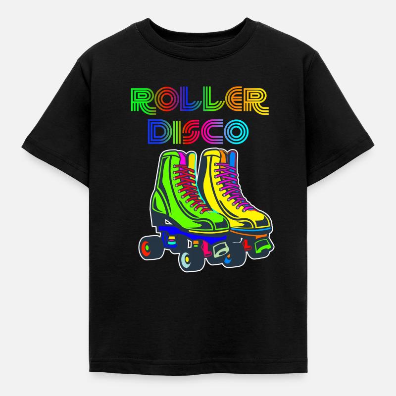 Roller Skates Roller Disco Retro 70s 80s 70s 80s - T-shirt Enfant - noir