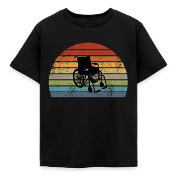 Rollstuhl - Kinder T-Shirt - Schwarz - Vorne - AI Model Kid Female (0cm)