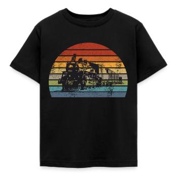Züge - Kinder T-Shirt - Schwarz - Vorne - AI Model Kid Female (0cm)