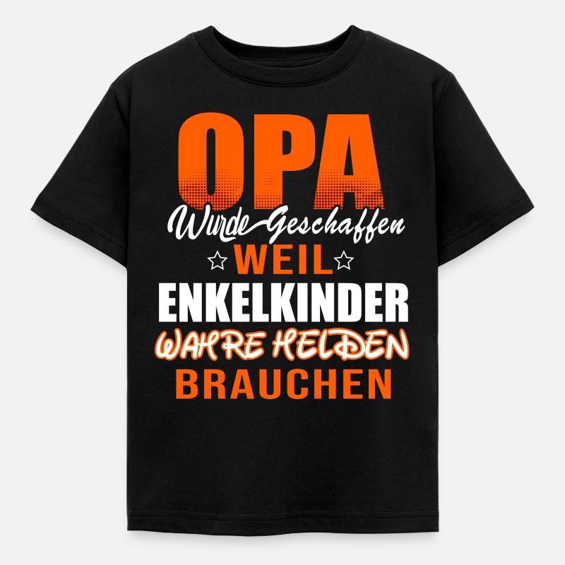 Opa - Wahrer Held - Kinder T-Shirt - Schwarz