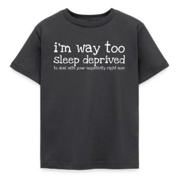 Dans le Way Too Sleep Deprived To Deal With - T-shirt Enfant - charbon - Devant - AI Model Kid Female (0cm)