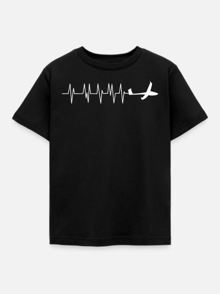 Flugzeug Luftfahrt - Kinder T-Shirt - Schwarz