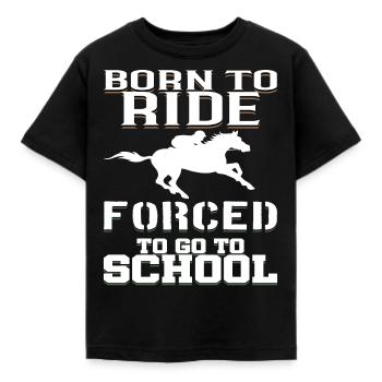 Reiten Reitschule Pferd Schüler - Kinder T-Shirt - Schwarz - Vorne - AI Model Kid Female (0cm)