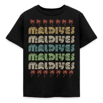 maldives repeat - Kids' T-Shirt - black - Front - AI Model Kid Female (0cm)