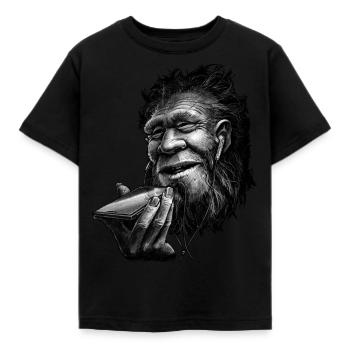 Caveman voyage dans le temps - T-shirt Enfant - noir - Devant - AI Model Kid Female (0cm)