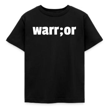 Warrior - Kinder T-Shirt - Schwarz - Vorne - AI Model Kid Female (0cm)
