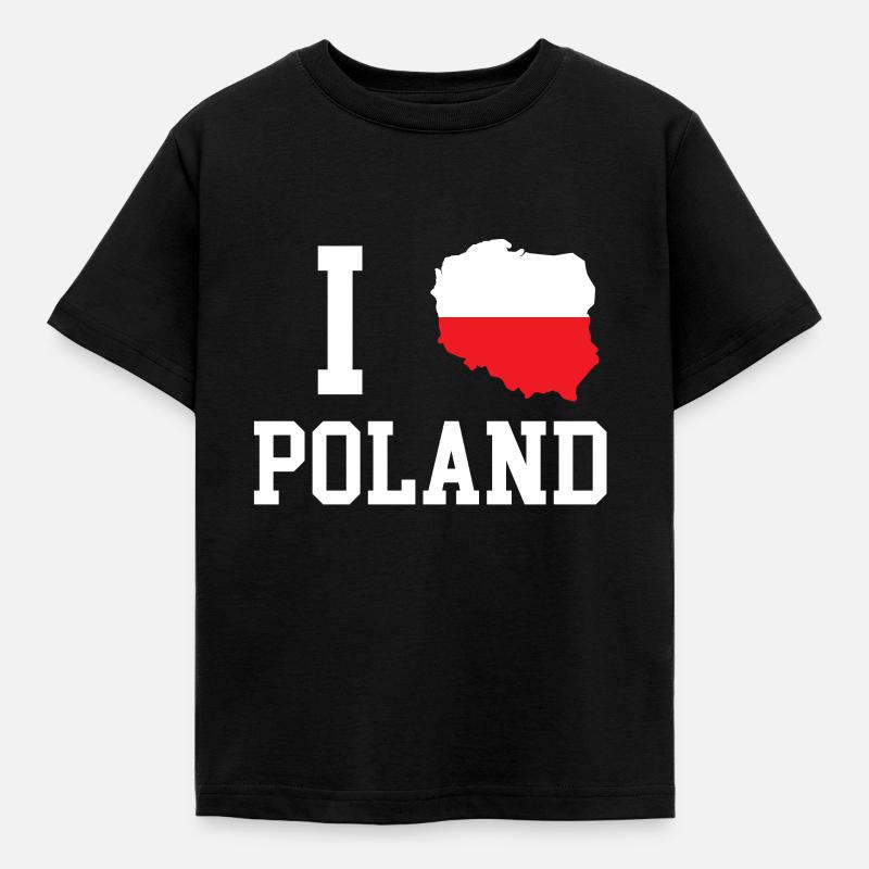 Poland - Kinder T-Shirt - Schwarz