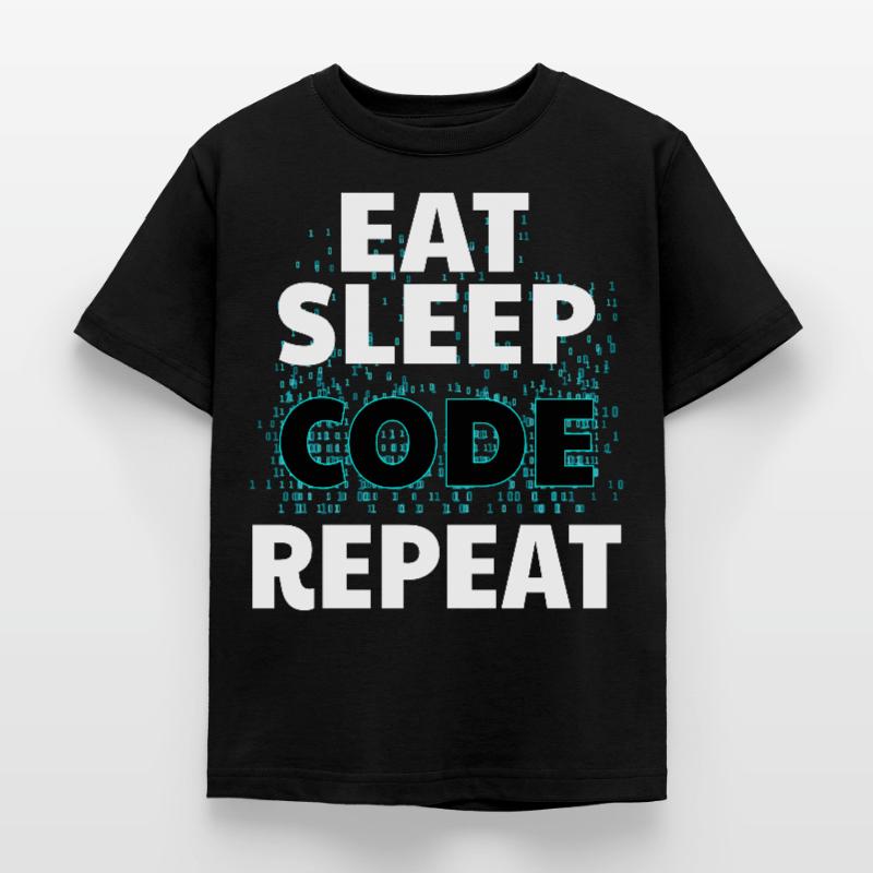 Eat Sleep Code Informatik Programmieren Nerd Java Kinder T-Shirt