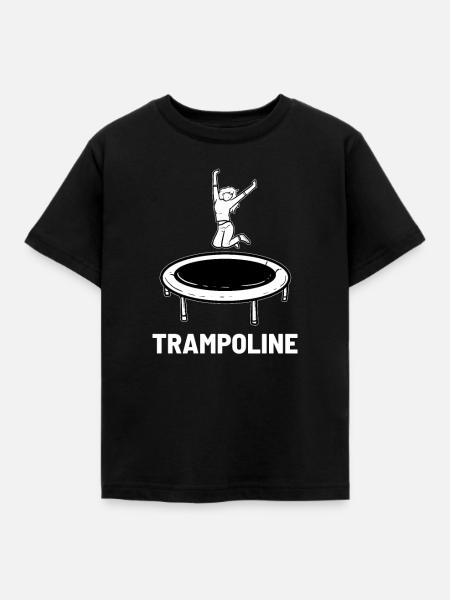 Trampolin - Kinder T-Shirt - Schwarz