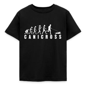 Canicross - T-shirt Enfant - noir - Devant - AI Model Kid Female (0cm)