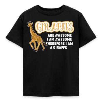 Giraffen sind fantastisch - Kinder T-Shirt - Schwarz - Vorne - AI Model Kid Female (0cm)