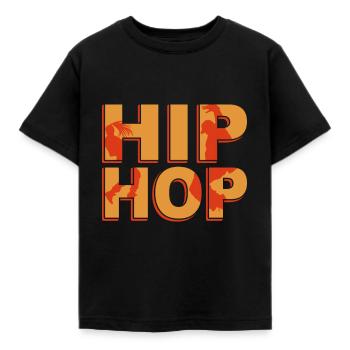 hip hop - Kids' T-Shirt - black - Front - AI Model Kid Female (0cm)