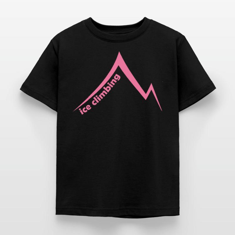 Eispickel Eisklettern Eiskletterer Eiswand Berg Kinder T-Shirt