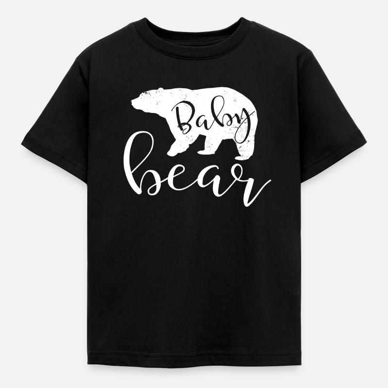 Mama Mutter Muttertag Mutti Baby Bär Bear Geschenk - Kinder T-Shirt - Schwarz