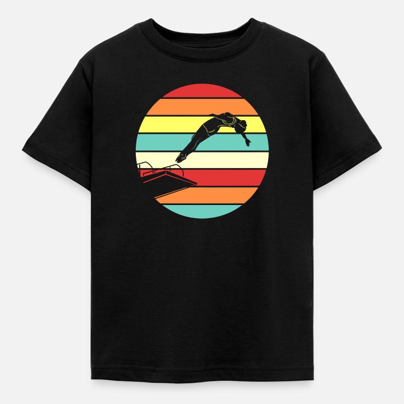 Diving Diving Tower Diving Gift - Kids' T-Shirt - black