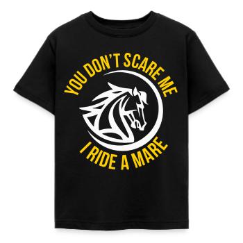 Tu ne me fais pas peur, je monte une jument - T-shirt Enfant - noir - Devant - AI Model Kid Female (0cm)