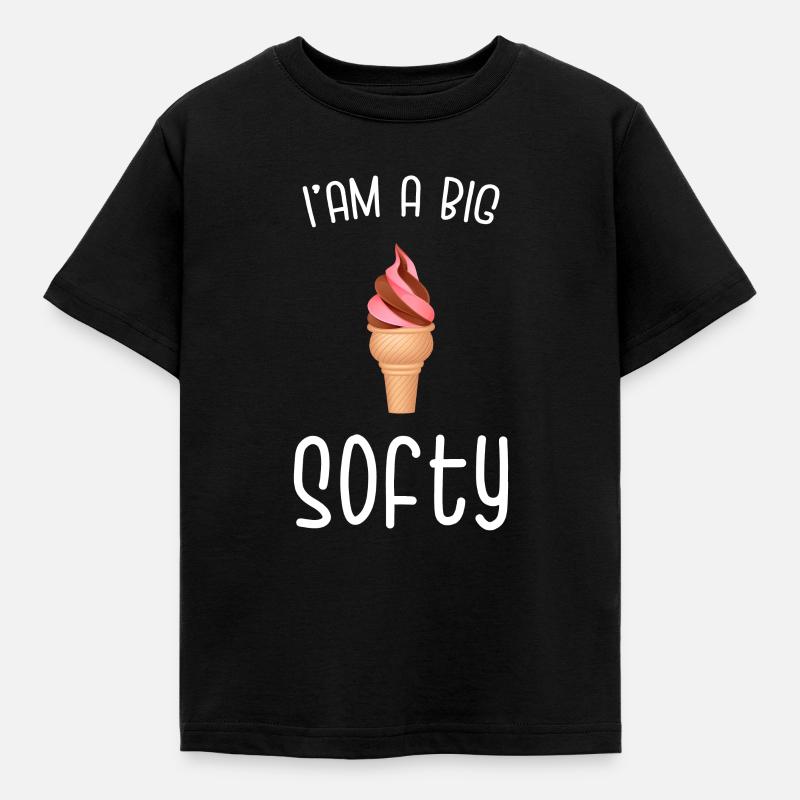 Eis Softeis Eisdiele Sommer Geschenk - Kinder T-Shirt - Schwarz