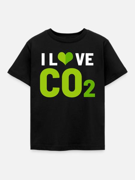 Ich liebe CO2 - Kinder T-Shirt - Schwarz