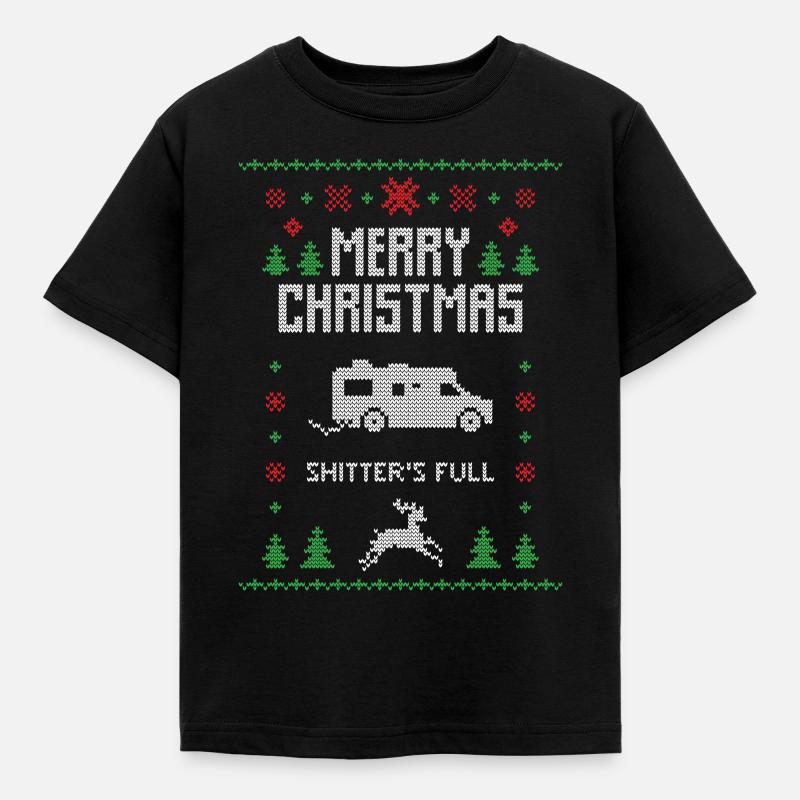 merry christmas - shitter was full - Kinder T-Shirt - Schwarz