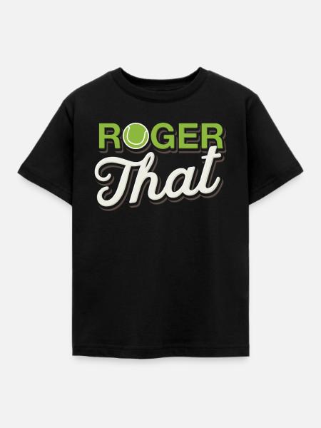 Roger that tennis - Kinder T-Shirt - Schwarz