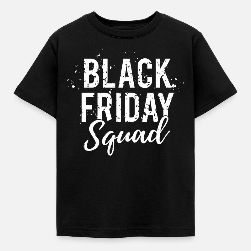 BlackFriday Squad Einkaufen Shoppen Geschenk - Kinder T-Shirt - Schwarz