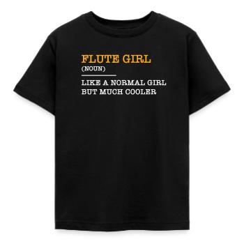 Flûte traversière flûte enregistreur flûtiste musique à vent - T-shirt Enfant - noir - Devant - AI Model Kid Female (0cm)