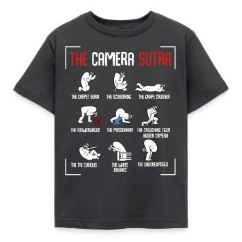 photographer - Kids' T-Shirt - dark grey - Front - AI Model Kid Female (0cm)