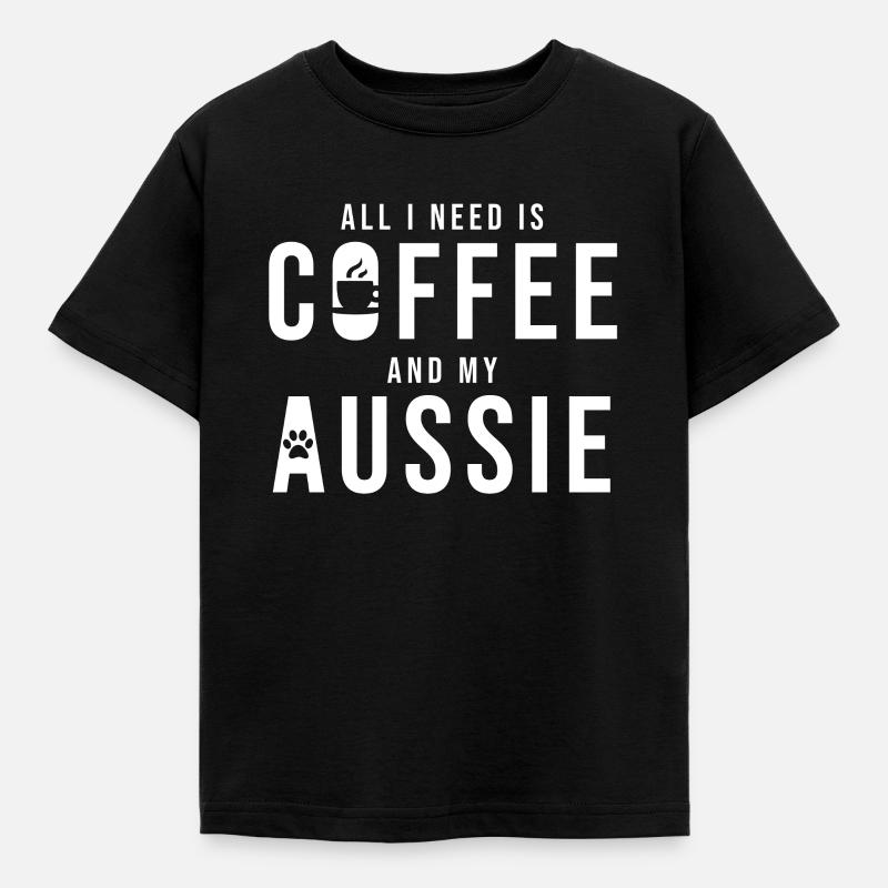 Australian Shepherd Gift Pup Australian Shepherd - Kids' T-Shirt - black