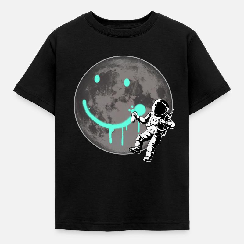 Astronaut Spray Moon Sprayer Graffiti Space All - Maglietta per bambini - nero
