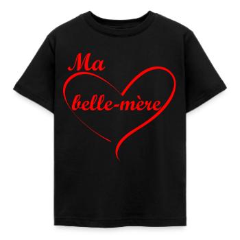 ma belle mère - Kids' T-Shirt - black - Front - AI Model Kid Female (0cm)