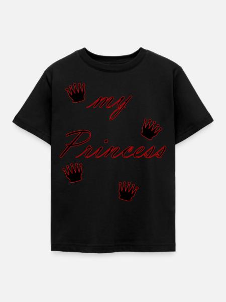 my princess - Kinder T-Shirt - Schwarz
