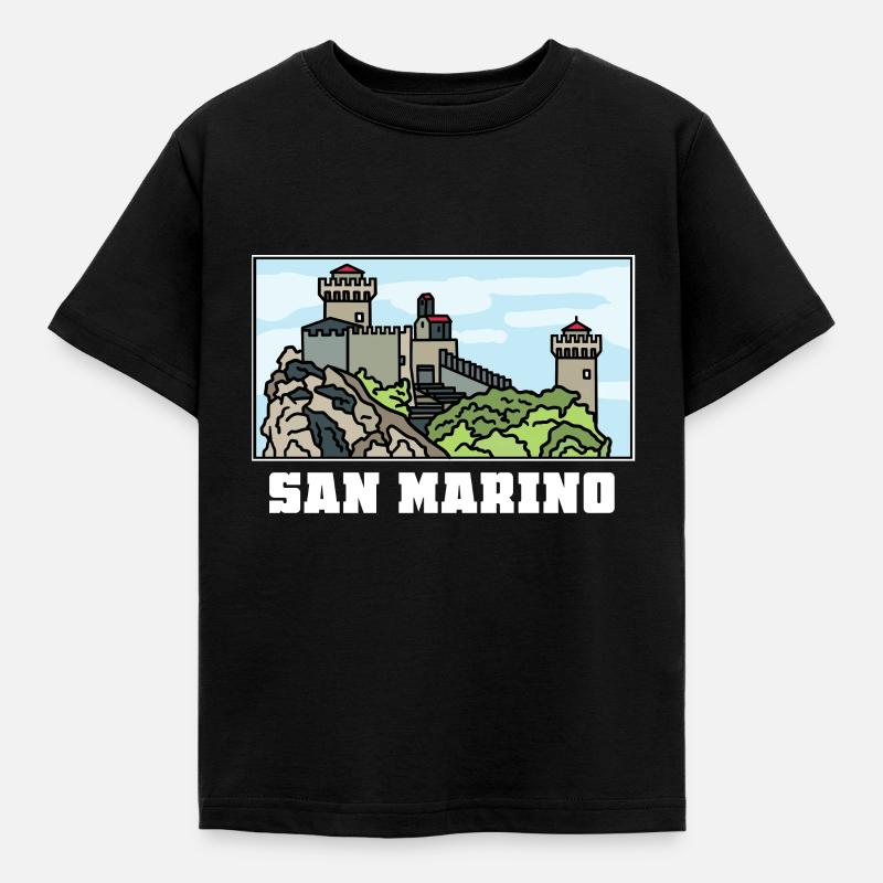 San Marino - Kinder T-Shirt - Schwarz