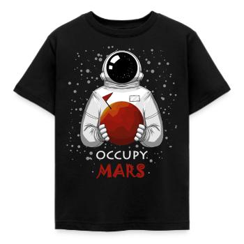 Occuper Mars Shirt Terraform Plan Exploration de l'espace - T-shirt Enfant - noir - Devant - AI Model Kid Female (0cm)