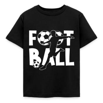 Football - Football - Kids' T-Shirt - black - Front - AI Model Kid Female (0cm)