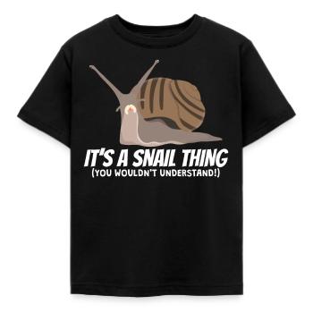 C'est un cadeau d'escargot - T-shirt Enfant - noir - Devant - AI Model Kid Female (0cm)