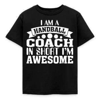 Handball Coach Coach - Kids' T-Shirt - black - Front - AI Model Kid Female (0cm)
