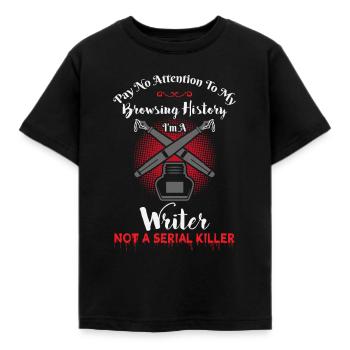 T-shirt pour auteurs, blogueurs et écrivains - T-shirt Enfant - noir - Devant - AI Model Kid Female (0cm)