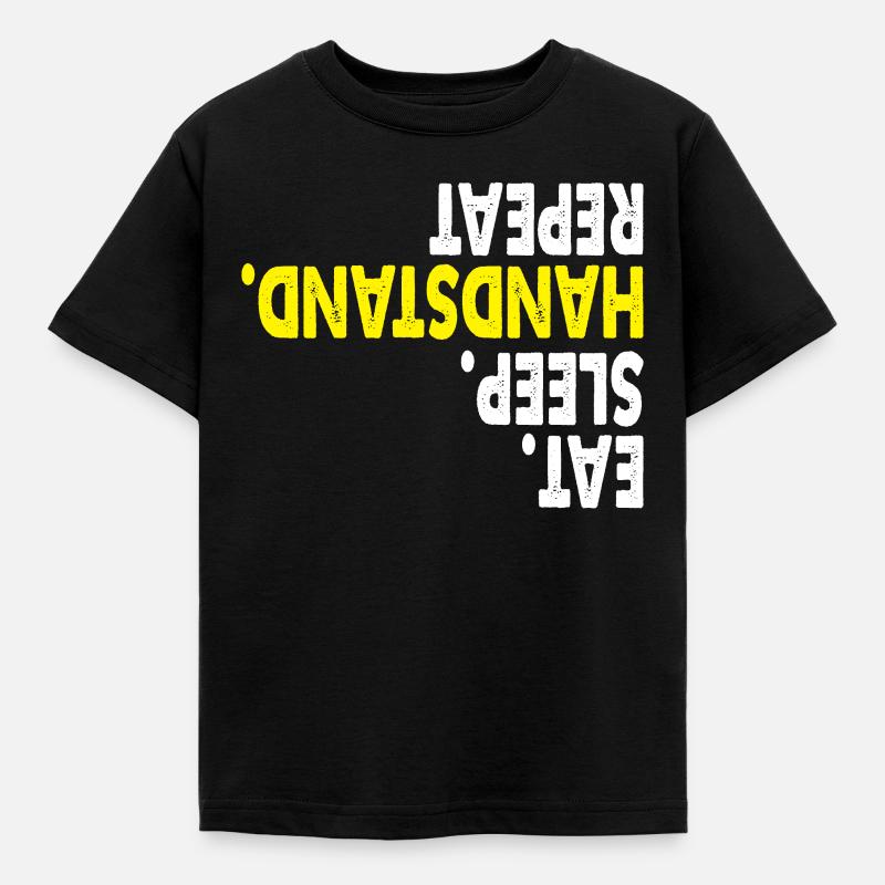 Handstand Geschenk Turnen - Kinder T-Shirt - Schwarz