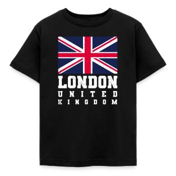 Londres - T-shirt Enfant - noir - Devant - AI Model Kid Female (0cm)