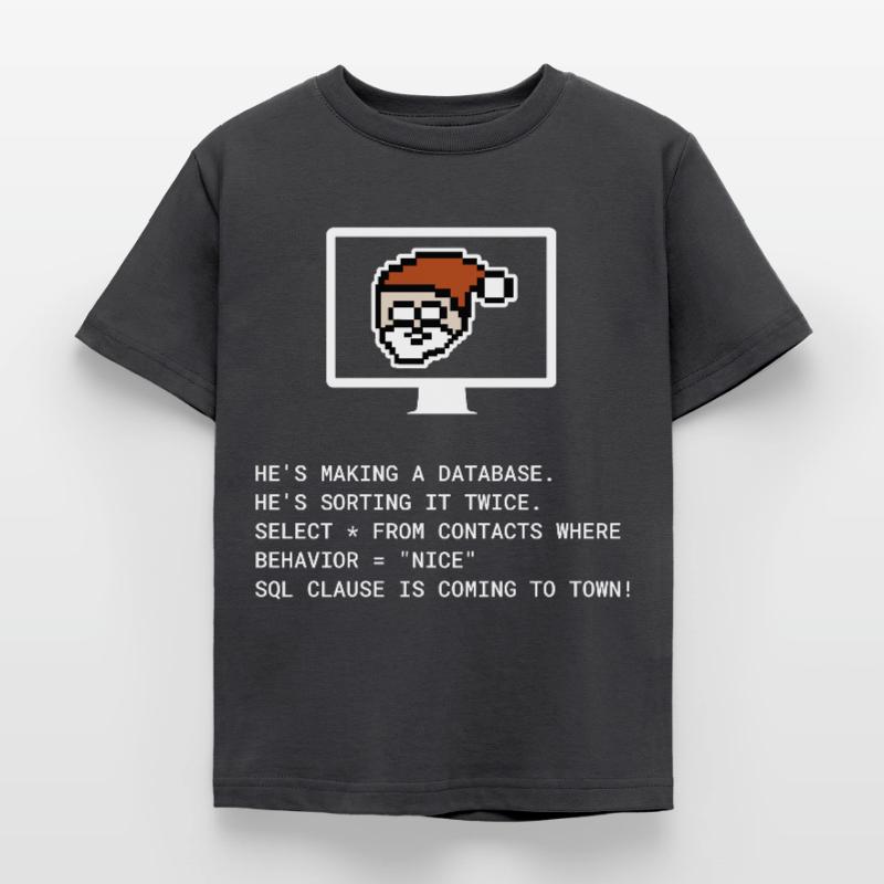 Weihnachten SQL Clause Programmierer IT Geschenk Kinder T-Shirt