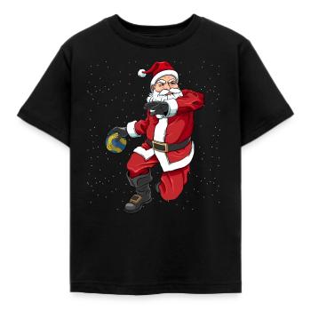 Handball Weihnachtsmann Handballer Trainer - Kinder T-Shirt - Schwarz - Vorne - AI Model Kid Female (0cm)