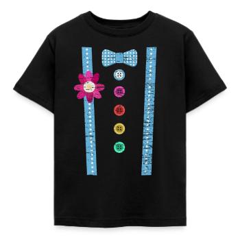Clown Kostüm - Kinder T-Shirt - Schwarz - Vorne - AI Model Kid Female (0cm)