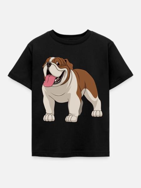 britische Bulldogge Bulldogge - Kinder T-Shirt - Schwarz