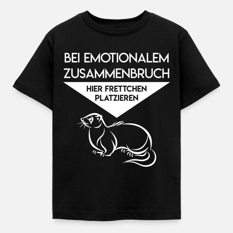 Frettchen - Kinder T-Shirt - Schwarz