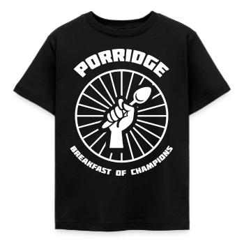 Brei-Frühstück des Meister-Hemd-gesunden Lebensmittels - Kinder T-Shirt - Schwarz - Vorne - AI Model Kid Female (0cm)