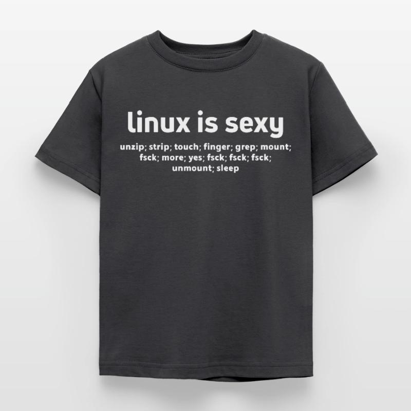 Linux Funny Commands Fsck Unmount Linux-Benutzer Kinder T-Shirt