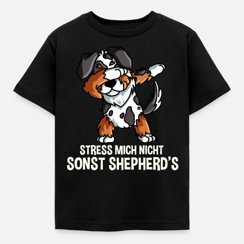 Australian Shepherd Geschenk Lustig - Kinder T-Shirt - Schwarz